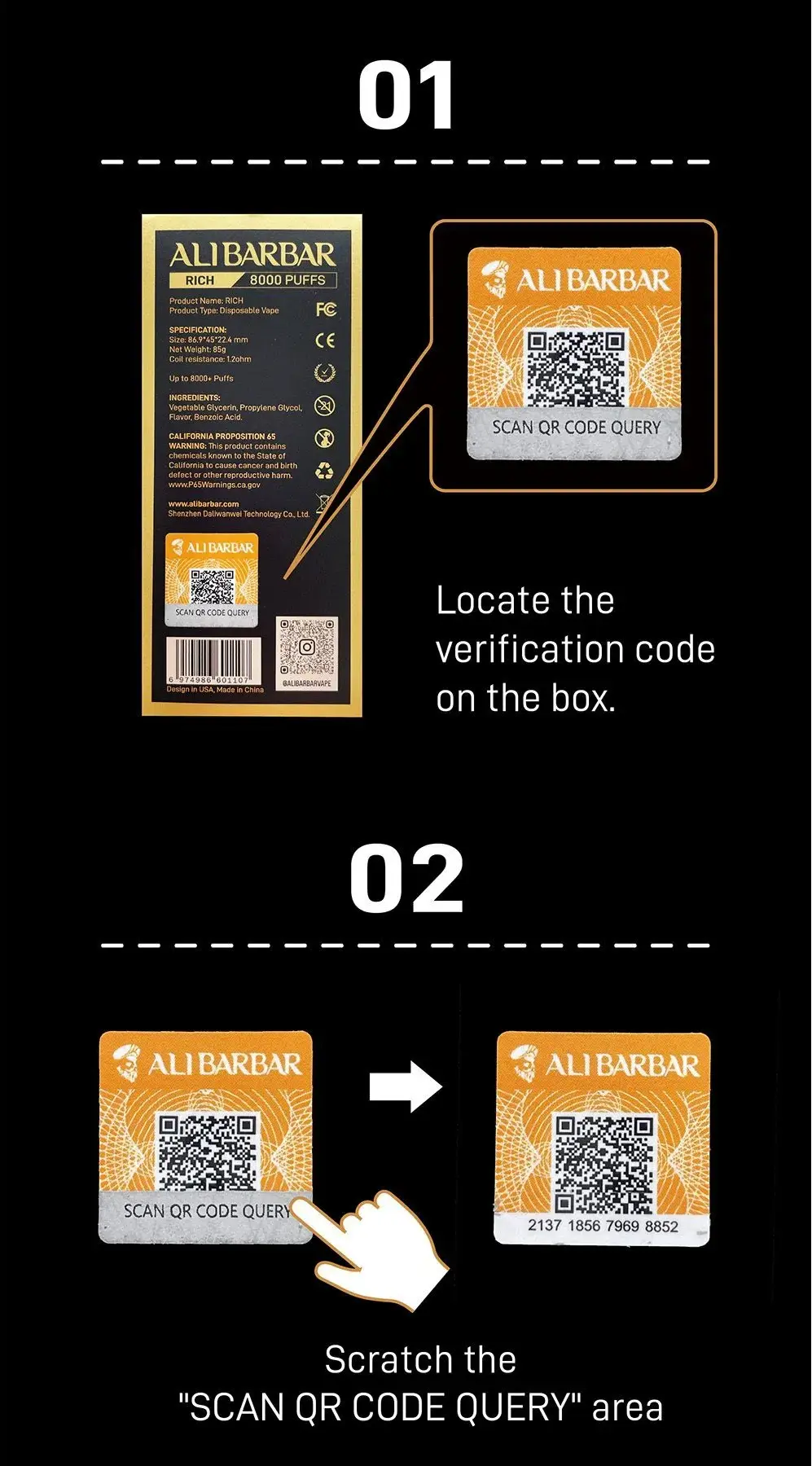 VAPE Authenticity Verification 7 Old Code Verification 11