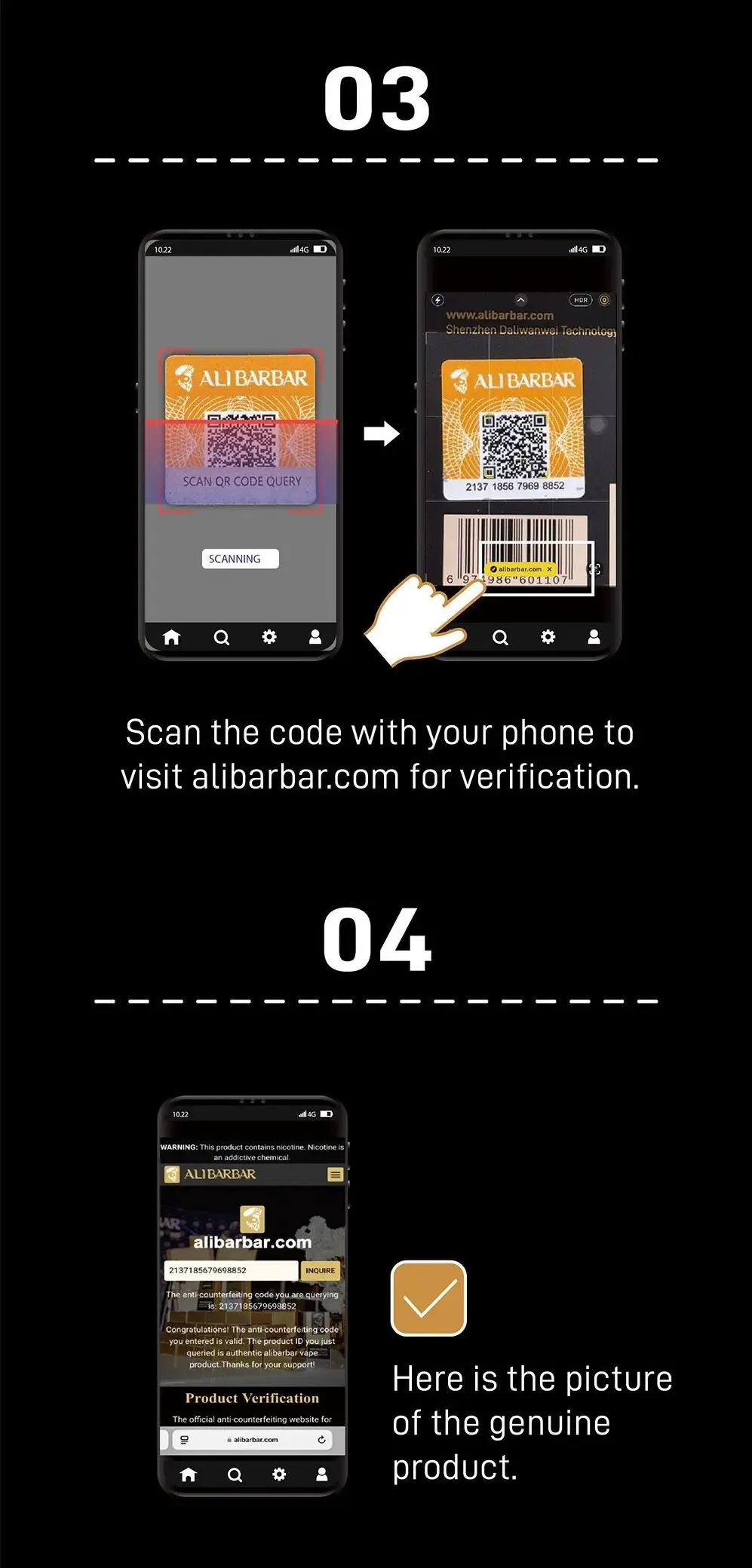 VAPE Authenticity Verification 9 Old Code Verification 12