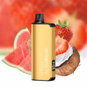 ALIBARBAR INGOT 9000 Puffs Strawberry Coconut Watermelon Gold Vape
