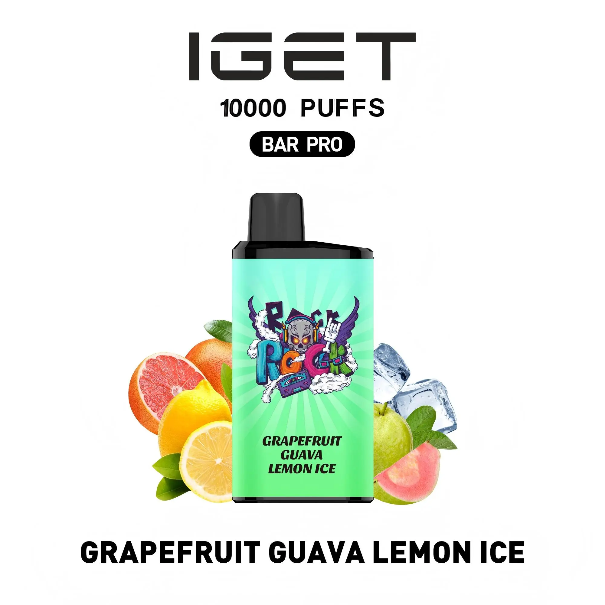 IGET BAR PRO 10000 BLUEBERRY ICE 15 IGET BAR PRO GRAPEFRUIT GUAVA LEMON ICE