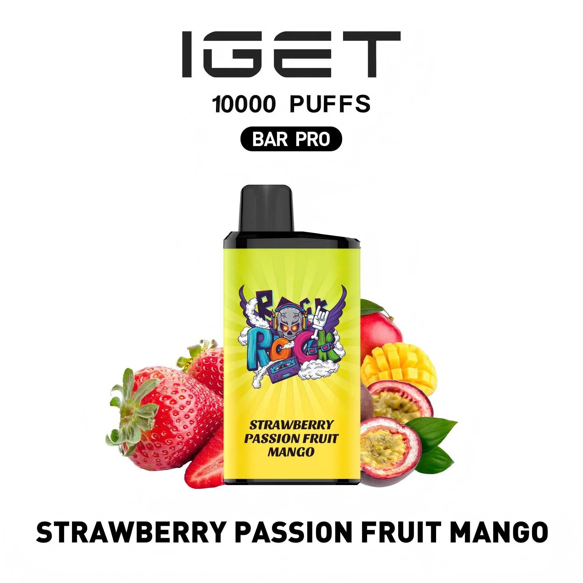IGET BAR PRO 10000 BLUEBERRY ICE 5 IGET BAR PRO STRAWBERRY PASSION FRUIT MANGO