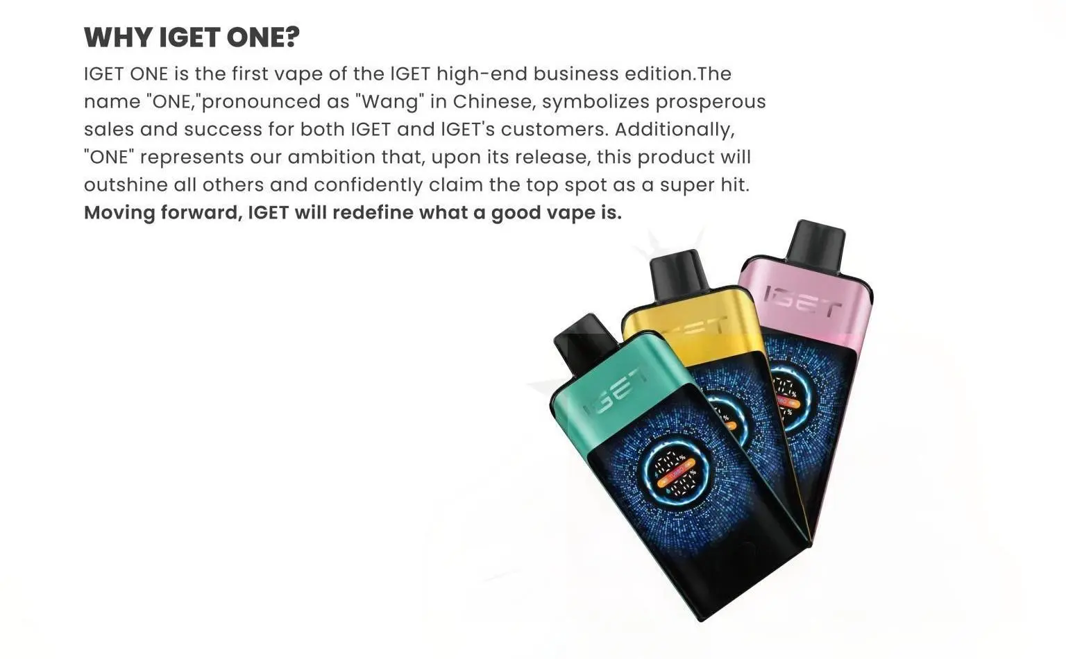 IGET ONE Vape 12000 PUFFS STRAWBERRY RASPBERRY 48 IGET ONE — Detailed Product Images(2)