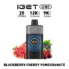 IGET ONE Vape BLACKBERRY CHERRY POMEGRANATE 42 IGET ONE Vape 12000 PUFFS BLACKBERRY CHERRY POMEGRANATE