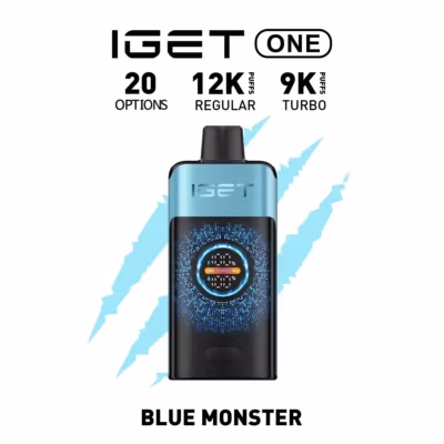IGET ONE Vape 12000 Puffs Blue Monster | Smart Display Rechargeable Device