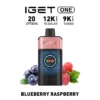 IGET ONE Vape 12000 PUFFS BLUEBERRY RASPBERRY