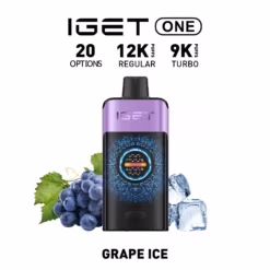 IGET ONE Vape 12000 Puffs Grape Ice rechargeable disposable vape