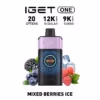 IGET ONE Vape 12000 Puffs Mixed Berries Ice rechargeable disposable vape