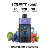 IGET ONE Vape 12000 PUFFS RASPBERRY GRAPE ICE 43 IGET ONE Vape 12000 PUFFS RASPBERRY GRAPE ICE