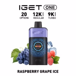 IGET ONE Vape 12000 PUFFS RASPBERRY GRAPE ICE