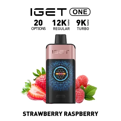 IGET ONE Vape 12000 PUFFS STRAWBERRY RASPBERRY