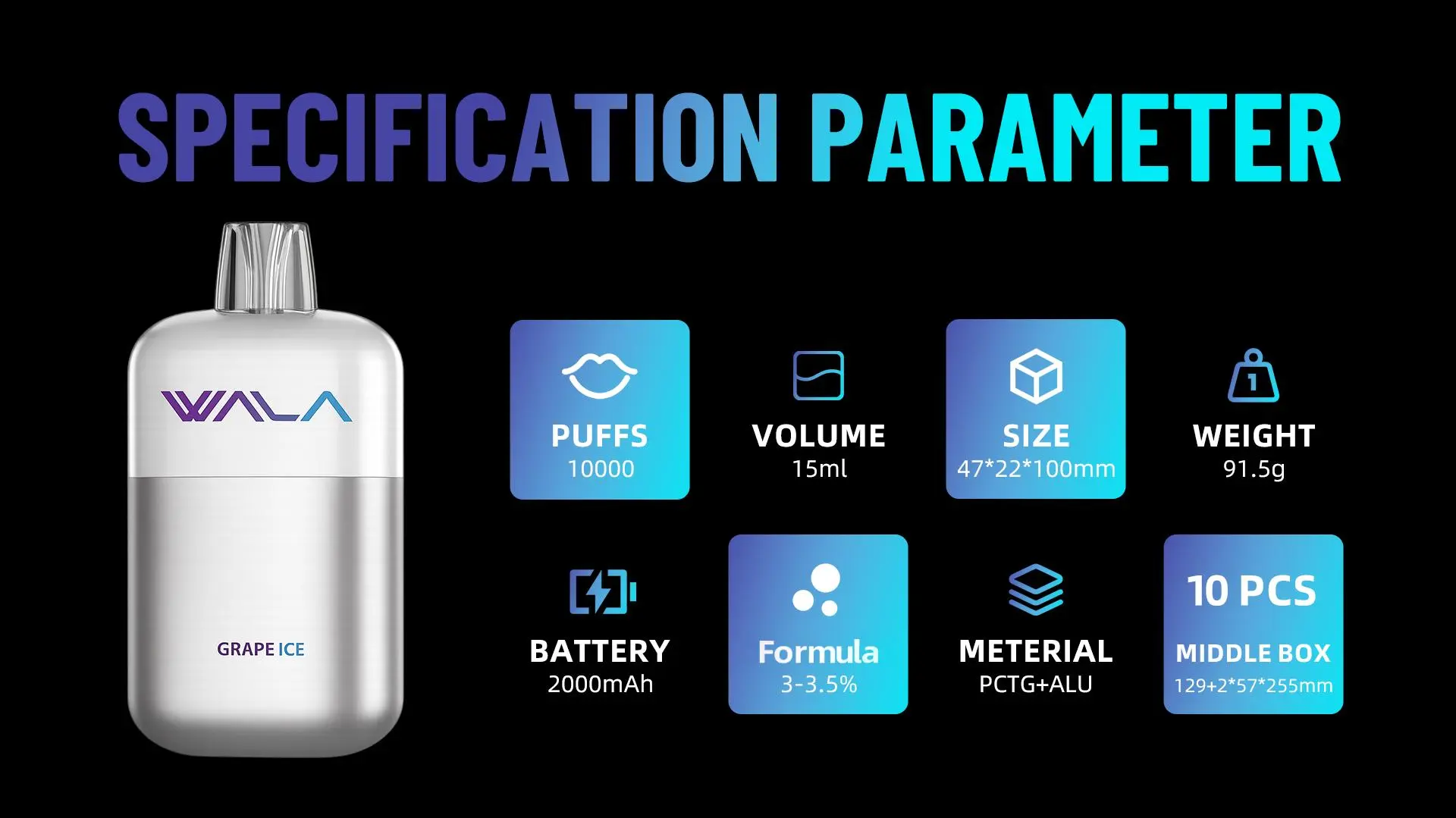 WALA POP Series 10000 Puffs Device (6)